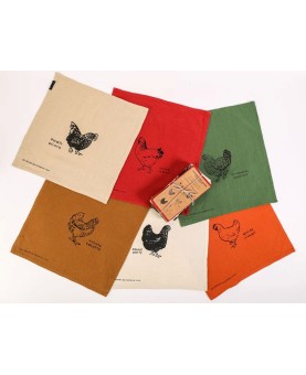 lot de 6 serviettes