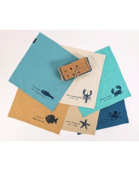 lot de 6 serviettes