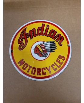 plaque émaillée INDIAN